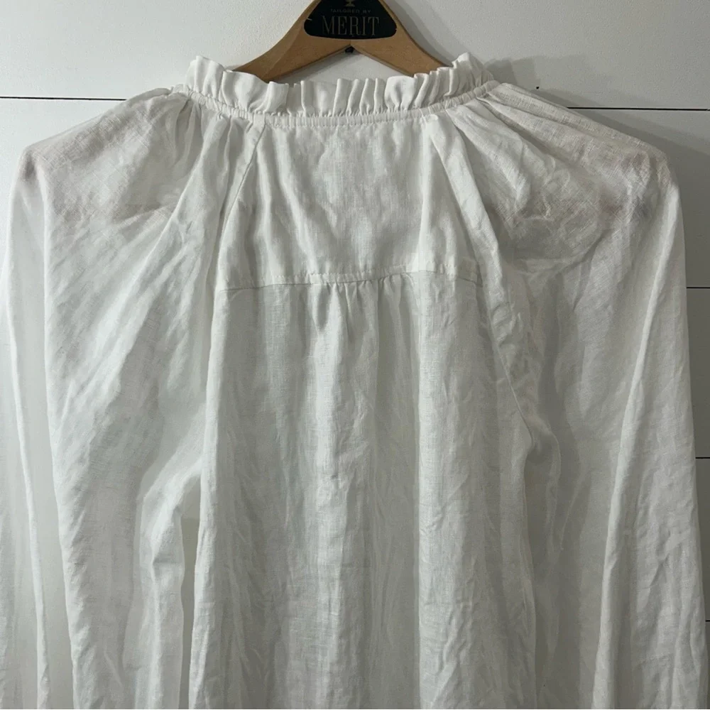 Anthropologie The Audie Linen Puff-Sleeve Blouse - Picture 9 of 16